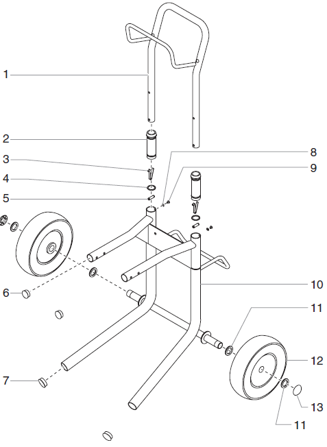 640ix High Rider Cart Assembly (P/N 704-529)